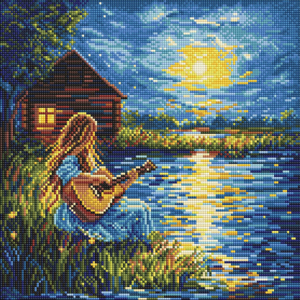 Алмазна мозаїка "Звуки у темряві" AMO8229 40х40 см