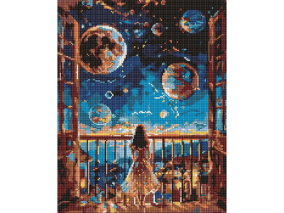 Алмазна мозаїка "Мрійлива ніч" ©art_selena_ua AMO8077 40х50 см