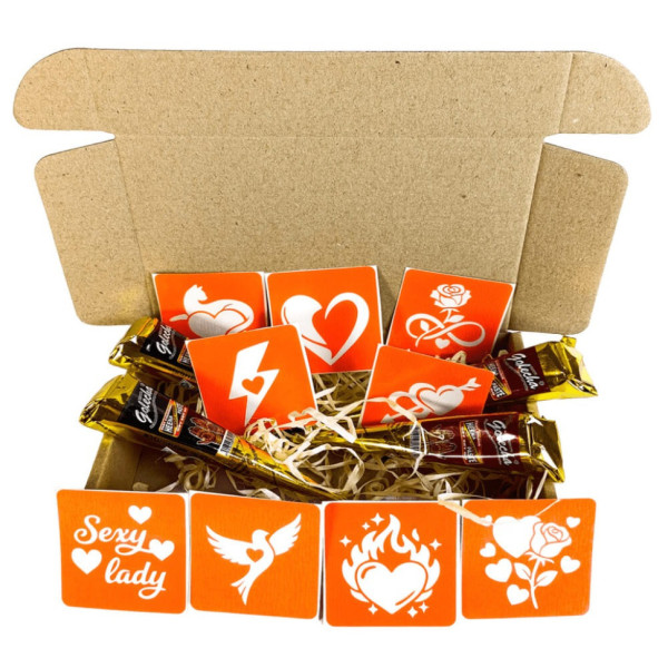 Набір хни з трафаретами для біо-тату №9 henna-set-09 9 трафаретів