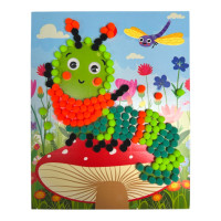 Набір для творчості мозаїка з помпонів "Гусеничка" НТ-35-10