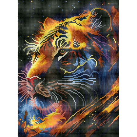 Алмазна мозаїка "Тигр Зодіак" DRBS53691 30х40 см