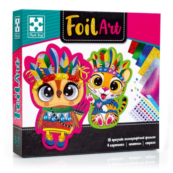 Набір для творчості "Foil Art Шалені індіанці" VT4433-09 фольга шпатель стрази Набір для творчості "Foil Art Шалені індіанці" VT4433-09 фольга шпатель стрази