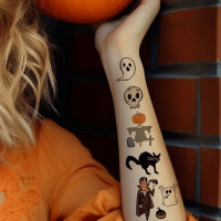 Набір дитячих тимчасових тату "Хелловін" kids-tatto-halloween-set-30
