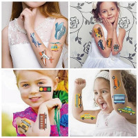 Набір тимчасових тату "Транспорт №1" transport-tattoo-1-10 10 штук розмір 12 х 7 см Набір тимчасових тату "Транспорт №1" transport-tattoo-1-10 10 штук розмір 12 х 7 см