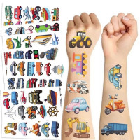 Набір тимчасових тату "Транспорт №1" transport-tattoo-1-10 10 штук розмір 12 х 7 см Набір тимчасових тату "Транспорт №1" transport-tattoo-1-10 10 штук розмір 12 х 7 см
