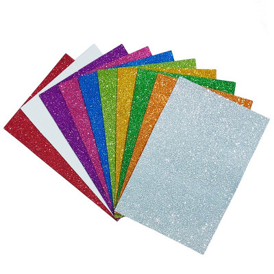 Набір кольорового фоамірану з глітером на клейовій основі 17GLKA4-Mix1 17-01 мм 10 аркушів