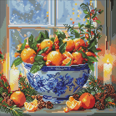 Алмазна мозаїка "Цитруси у вазі" AMO20007 40х40 см Алмазна мозаїка "Цитруси у вазі" AMO20007 40х40 см