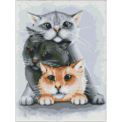 Алмазна мозаїка "Маленькі улюбленці" Ідейка AMO7134 30х40 см