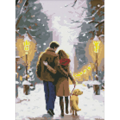 Алмазна мозаїка без підрамника "Сімейна прогулянка" AMC7821 з АВ стразами 30х40 см Алмазна мозаїка без підрамника "Сімейна прогулянка" AMC7821 з АВ стразами 30х40 см