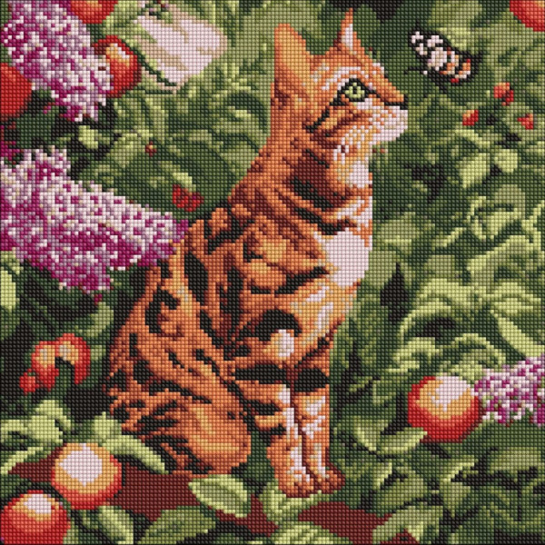 Алмазна мозаїка "Бенгальський кіт" ©art_selena_ua AMO20079 40х40 см Алмазна мозаїка "Бенгальський кіт" ©art_selena_ua AMO20079 40х40 см