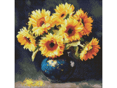 Алмазна мозаїка "Соняшник в темряві" ©art_selena_ua AMO8354 40х40 см