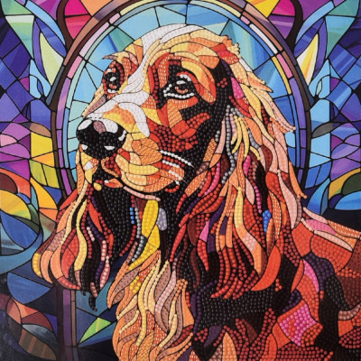 Алмазна мозаїка "Вірний пес" DEEX16302 не повна викладка 30х30 см Алмазна мозаїка "Вірний пес" DEEX16302 не повна викладка 30х30 см