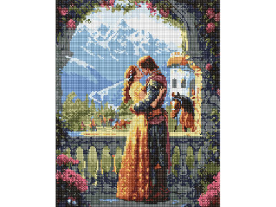 Алмазна мозаїка "Принцеса та лицар" AMO20078 40х50 см