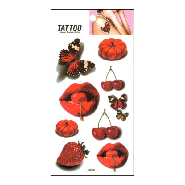 Тимчасове татуювання "Вишня та метелики Tattoo" 1020-HM1698