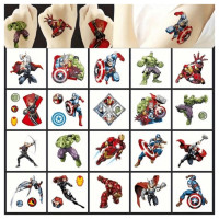 Набір тимчасових татуювань "Супергерої міні" superheroes-20-01 розмір 5х5 см