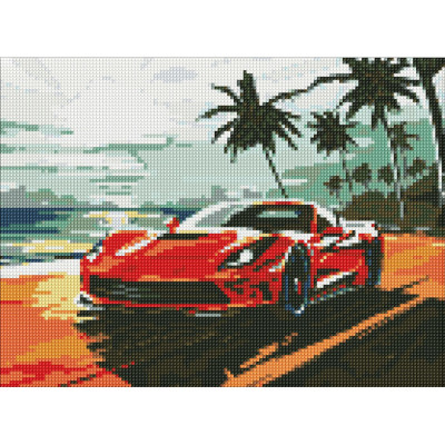 Алмазна мозаїка "Поїздка узбережжям" AMO8176 30x40 см