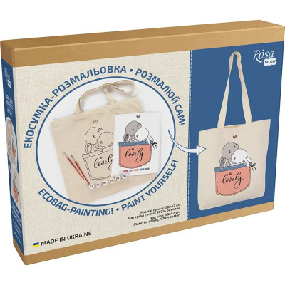 Набір для розфарбовування еко-сумки "Милі зайченята" N0003623 Набір для розфарбовування еко-сумки "Милі зайченята" N0003623