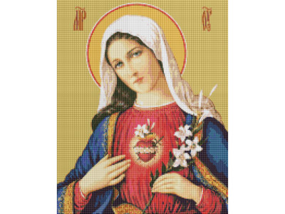 Алмазна мозаїка "Серце Марії" Brushme DBS1088 40х50 см