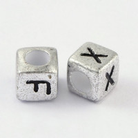 Декоративні намистинки для творчості Алфавіт Кубики Dom Busin УТ000004425 в упаковці 130 шт