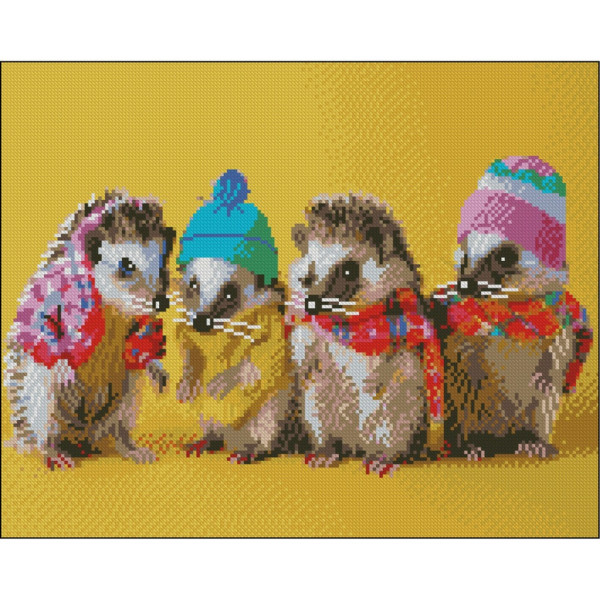 Алмазна мозаїка "Їжачки" ZAV4050-43 без підрамника 40х50 см Алмазна мозаїка "Їжачки" ZAV4050-43 без підрамника 40х50 см