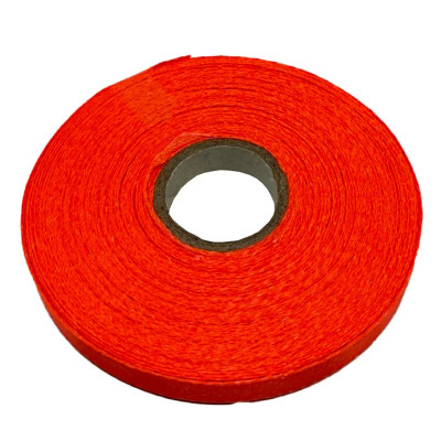 Атласна стрічка для рукоділля АБ-123 06 см x 23 м оранжевий неон