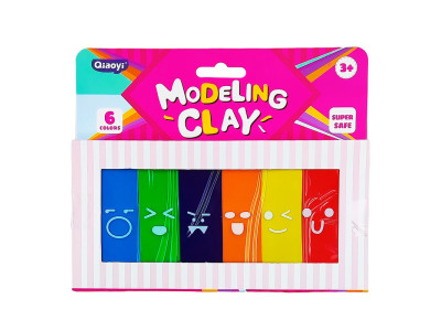 Пластилін "Modeling Clay" 8022 самозастигаючий 6 кольорів 100 грам