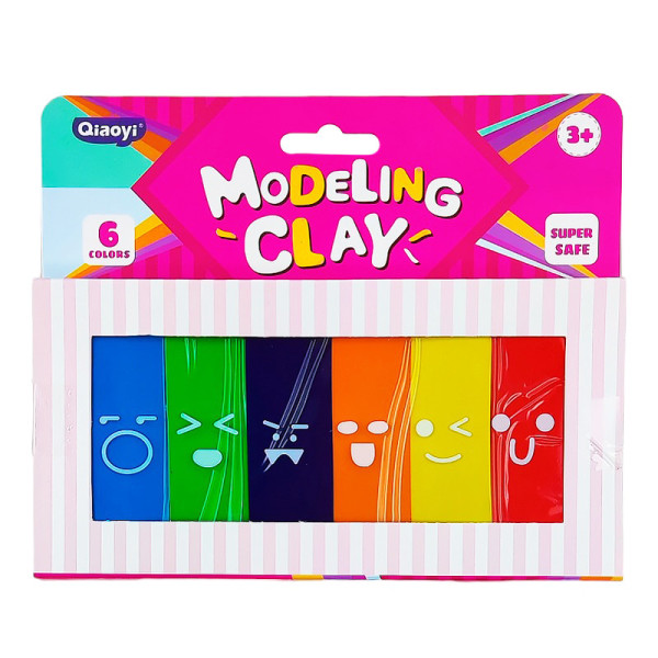 Пластилін "Modeling Clay" 8022 самозастигаючий 6 кольорів 100 грам Пластилін "Modeling Clay" 8022 самозастигаючий 6 кольорів 100 грам