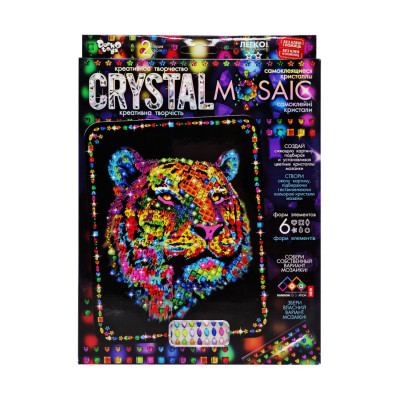 Креативна творчість "Crystal mosaic Тигр" CRM-02-01 6 форм елементів