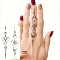 Набір дитячих тимчасових тату "Чорні міні №2" black-tattoo-mini-set-2-3 30 штук по 95*55 см