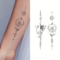 Набір дитячих тимчасових тату "Чорні міні №2" black-tattoo-mini-set-2-3 30 штук по 95*55 см