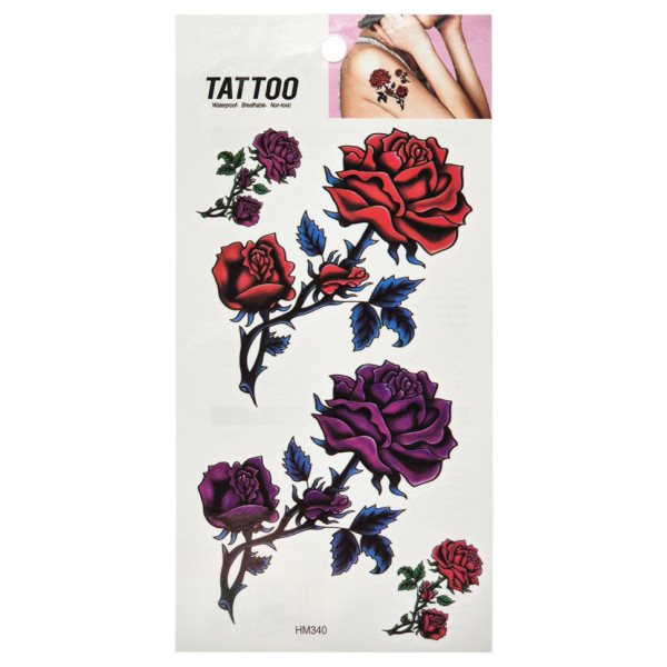 Тимчасове татуювання "Троянди Tattoo" 1020-HM340 Тимчасове татуювання "Троянди Tattoo" 1020-HM340