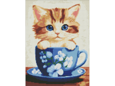 Алмазна мозаїка "Пустотливе кошеня"©art_selena_ua AMO7782 30х40см