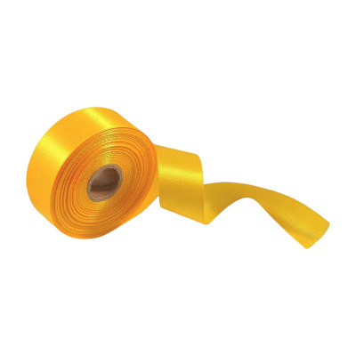 Атласна стрічка для рукоділля АБ-343 25 см x 23 м Світло-жовтий