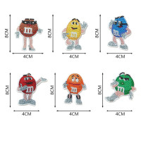 Набір брелків для алмазної мозаїки "M&Ms" BR26 інструменти для роботи 6 брелків