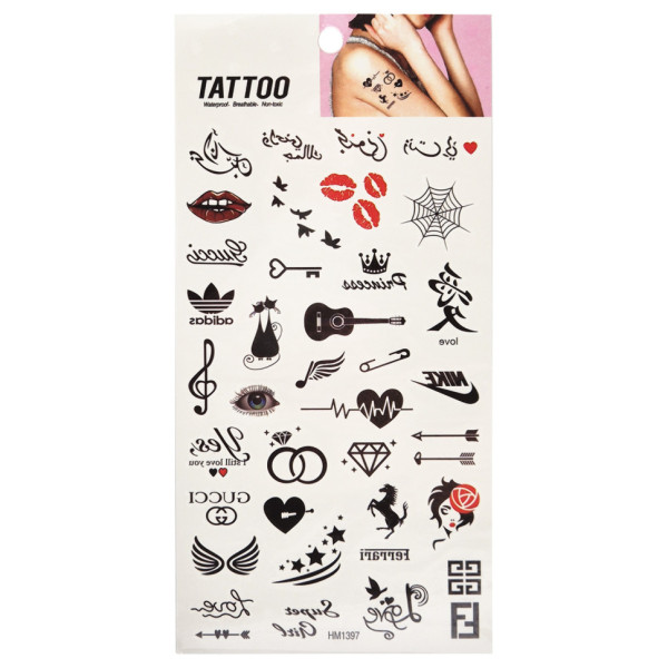 Тимчасове татуювання "Tattoo" 1020-HM1397 червоно-чорний Тимчасове татуювання "Tattoo" 1020-HM1397 червоно-чорний