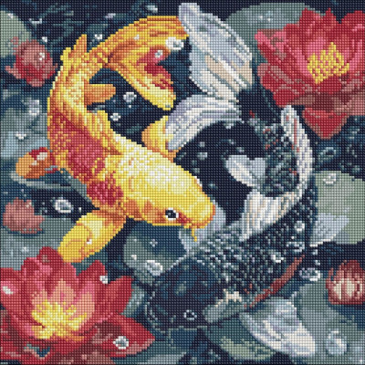 Алмазна мозаїка "Життя кої" ©art_selena_ua AMO20087 40х40 см