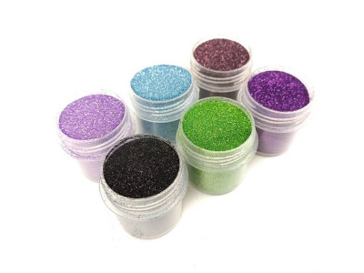 Набір гліттеру для біо-тату "Великий № 4" glitter-set-big-6x-4 6 штук по 12 мл