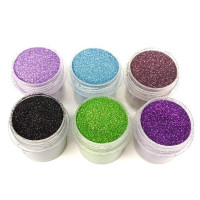 Набір гліттеру для біо-тату "Великий № 4" glitter-set-big-6x-4 6 штук по 12 мл