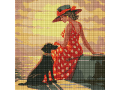 Алмазна мозаїка "Ранкова прогулянка" ©art_selena_ua AMO7645 Ідейка 40х40 см