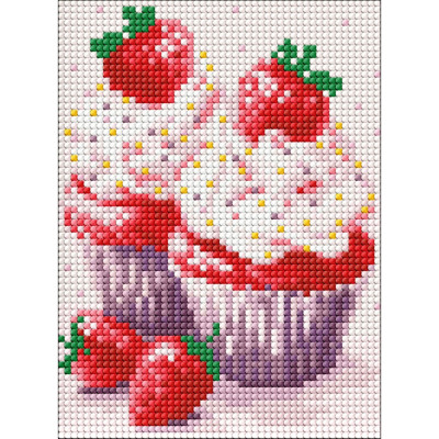 Алмазна мозаїка без підрамника для дітей "Апетитний десерт" AMM1041 15х20 см