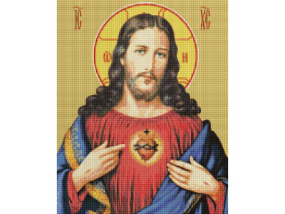 Алмазна мозаїка "Серце Ісуса" Brushme DBS1090 40х50 см Алмазна мозаїка "Серце Ісуса" Brushme DBS1090 40х50 см