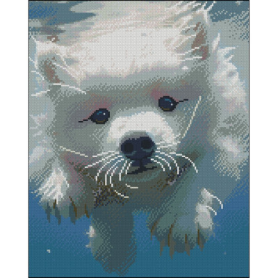 Алмазна мозаїка "Пухнастий плавець" ZAV4050-9 без підрамника 40х50 см Алмазна мозаїка "Пухнастий плавець" ZAV4050-9 без підрамника 40х50 см