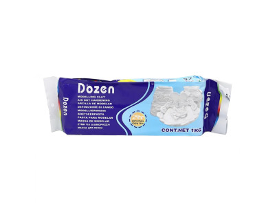 Маса для для ліплення "Dozen" DSCN0668 білий 1 кілограм Маса для для ліплення "Dozen" DSCN0668 білий 1 кілограм