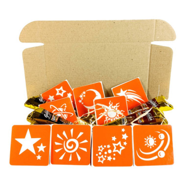 Набір хни з трафаретами для біо-тату №11 henna-set-11 9 трафаретів