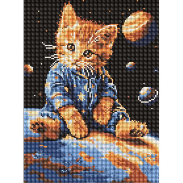 Алмазна мозаїка "Зоряний котик" ©art_selena_ua AMO8167, 30x40 см Алмазна мозаїка "Зоряний котик" ©art_selena_ua AMO8167, 30x40 см