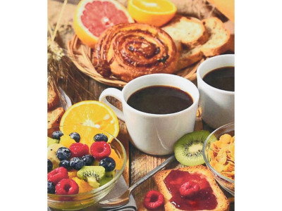 Алмазна мозаїка "Кава зі смаколиками" HEG86090 30х40 см Алмазна мозаїка "Кава зі смаколиками" HEG86090 30х40 см