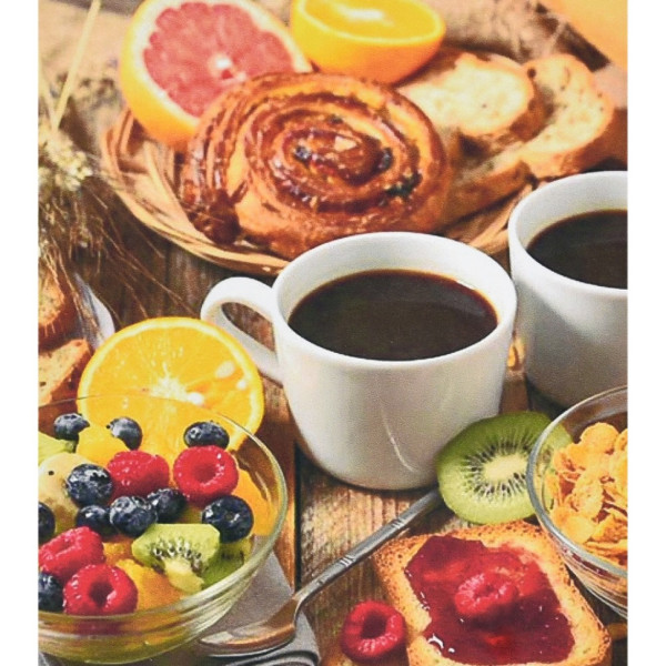 Алмазна мозаїка "Кава зі смаколиками" HEG86090 30х40 см Алмазна мозаїка "Кава зі смаколиками" HEG86090 30х40 см