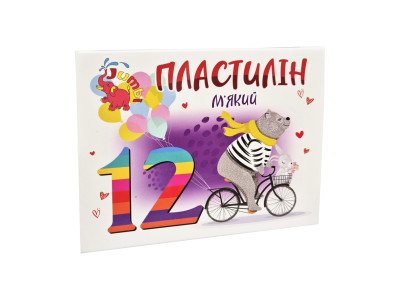 Дитячий мякий пластилін КТ 230604 12 кольорів