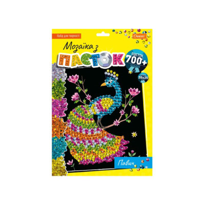 Набір для творчості мозаїка з паєток "Павич" НТ-28-14