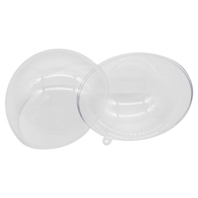 Акрилова заготовка "Новорічна куля" HJ-3 з петелькою 120 мм